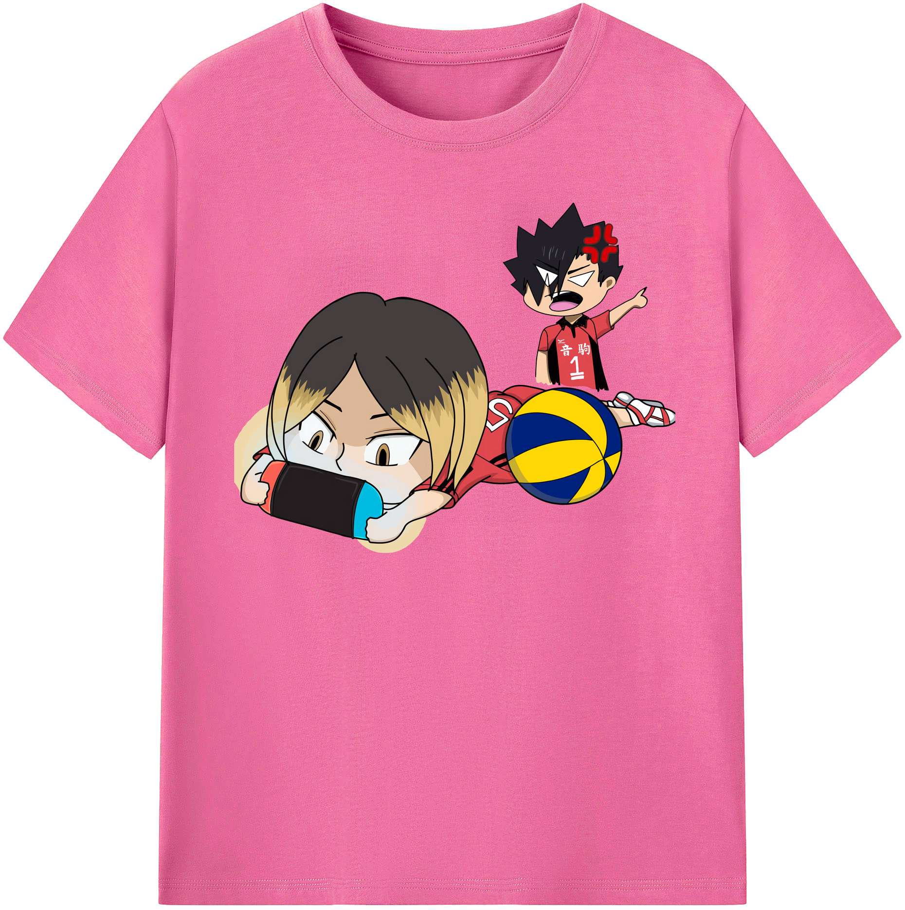 （画像用） ハイキュー!! Haikyu!! レディースカジュアルプリントTシャツ（綿100％）